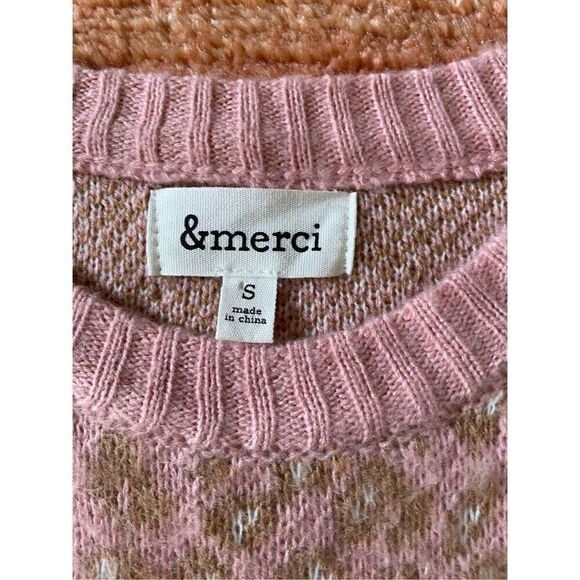 &MERCI 100% mohair animal print sweater. S - Picture 3 of 8